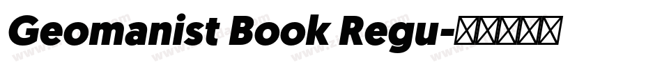 Geomanist Book Regu字体转换